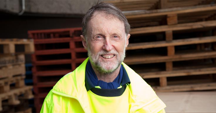 Aruma Supported Employee, Paul, working in the Packaging Business