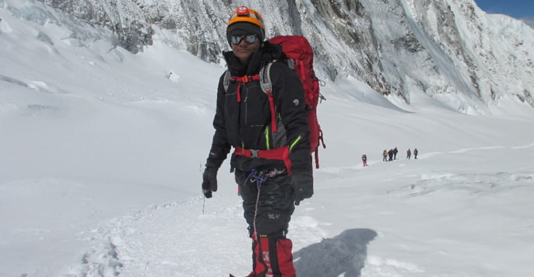 Arunima Sinha climbing Mount Everest