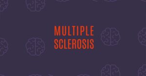 Graphic of the worlds 'Multiple Sclerosis' on a tablet screen