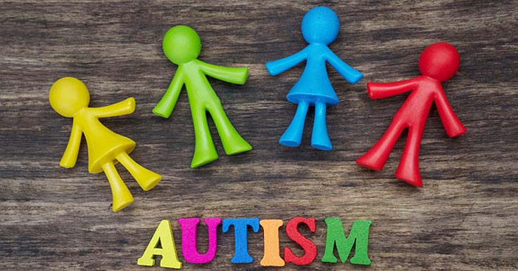 Colourful blocks spelling out the word autism