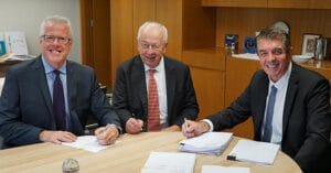 Managing Director Andrew Richardson, Chairman Richard Madden and NSW Minister for Disability Services Ray Williams MP