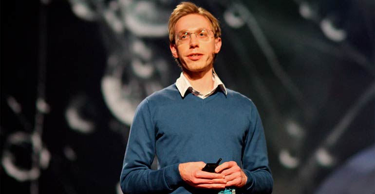 Daniel Tammet giving a lecture