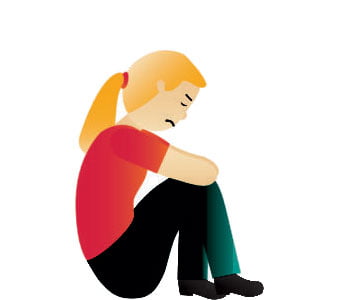 Illustration of a person feeling neglected.
