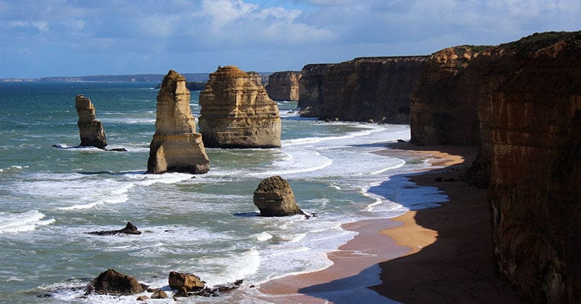 The Great Ocean Road on a sunny day
