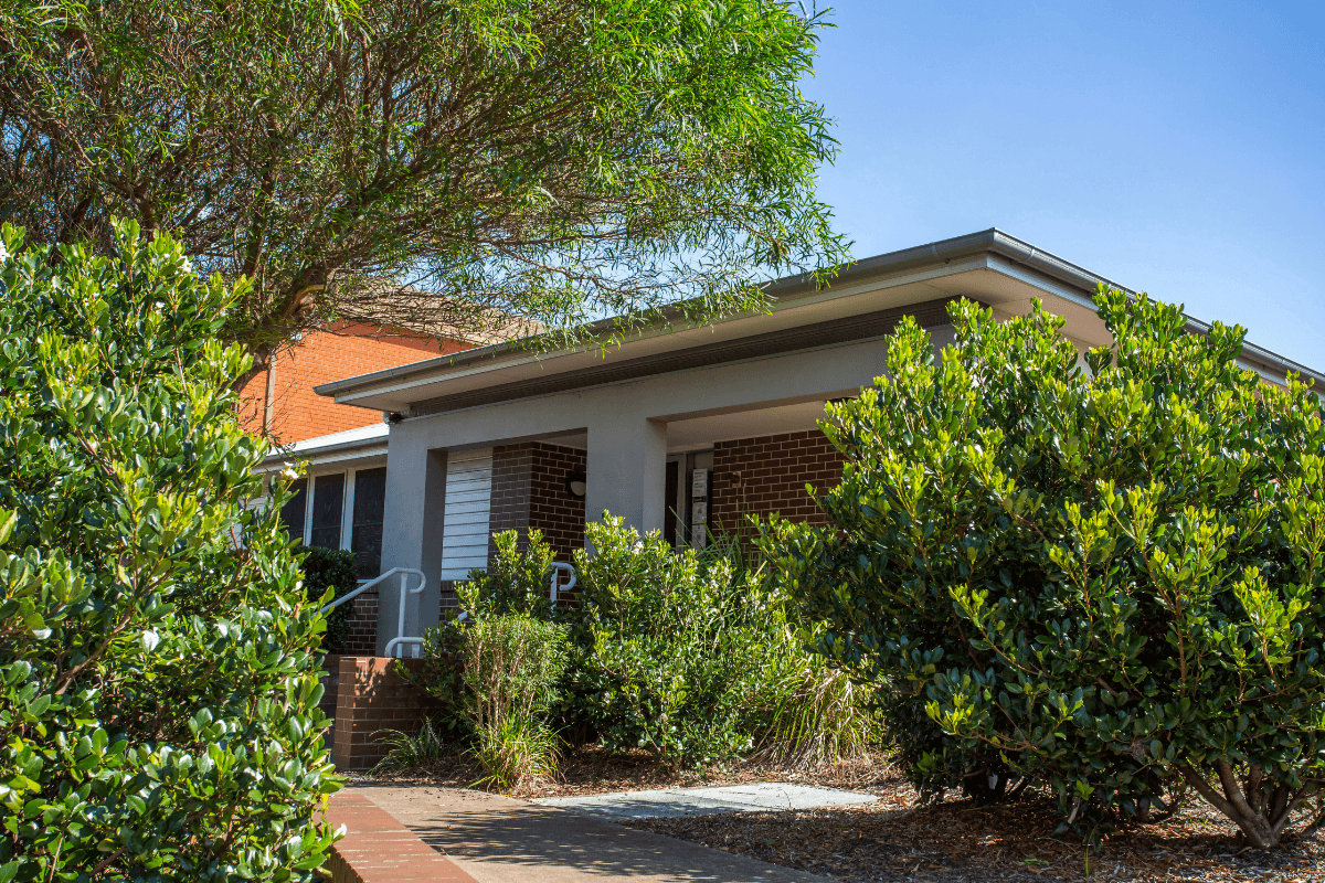 Front exterior of the Earlwood SDA home.