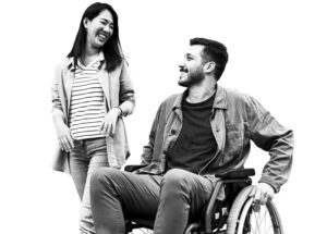 NDIS Participant and their support worker as part of the hospital discharge program