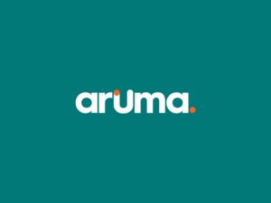 Aruma logo on teal background
