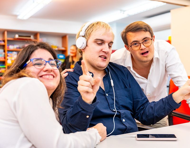 Participants enjoying music and each other's company during short term respite