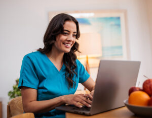 Health professional looking for health forms, medication charts and documents
