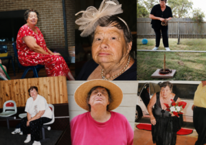 A collage of images of Gloria over the years.