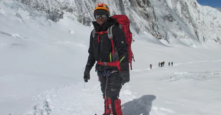 Arunima Sinha climbing Mount Everest
