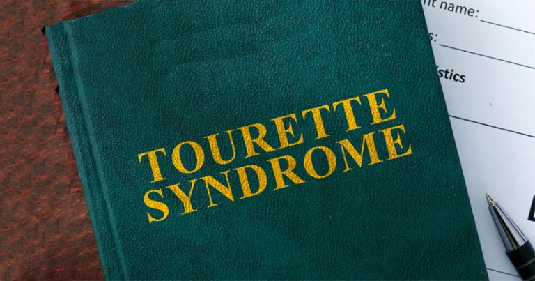 Graphic of the words 'Tourette syndrome'