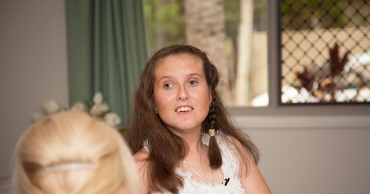 Aruma disability services customer and advocate, Rachel