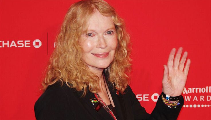 Mia Farrow who had polio as a child, at an event