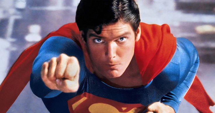 Christopher Reeve in a Superman movie
