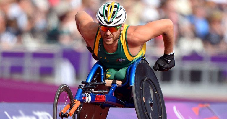 Kurt Fearnley on the track at the London 2012 games